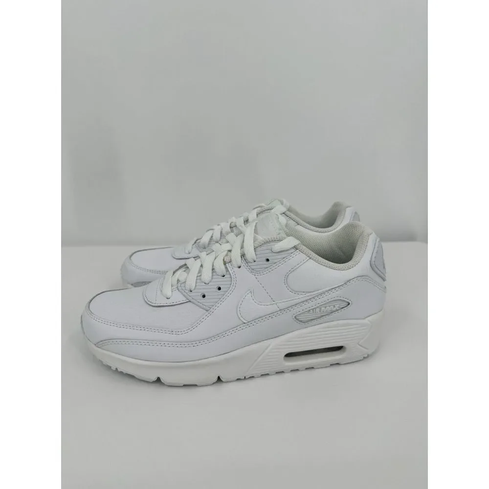 Nike Air‎ Max 90 GS Size 5.5 Youth Triple White New Sneakers Retro Shoes